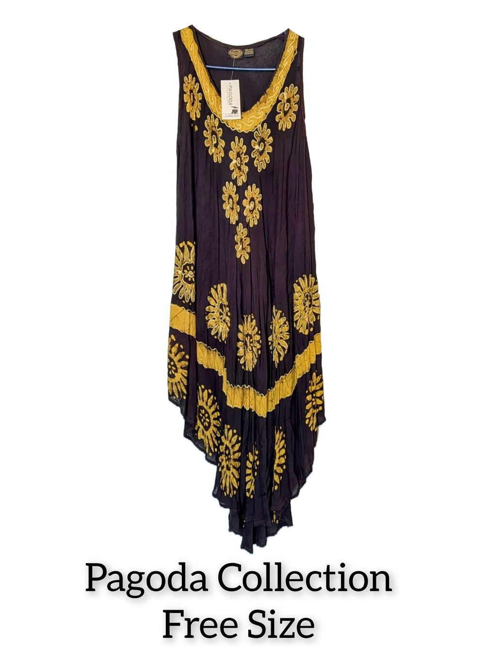 Black & Yellow Embroidered Women’s Dress